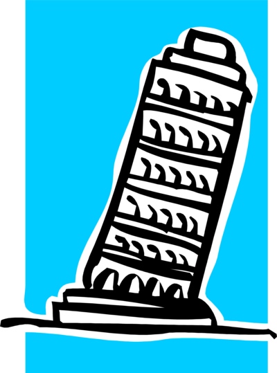 Leaning Tower Of Pisa Clip Art - Great Tunes From Europe (958x1290)