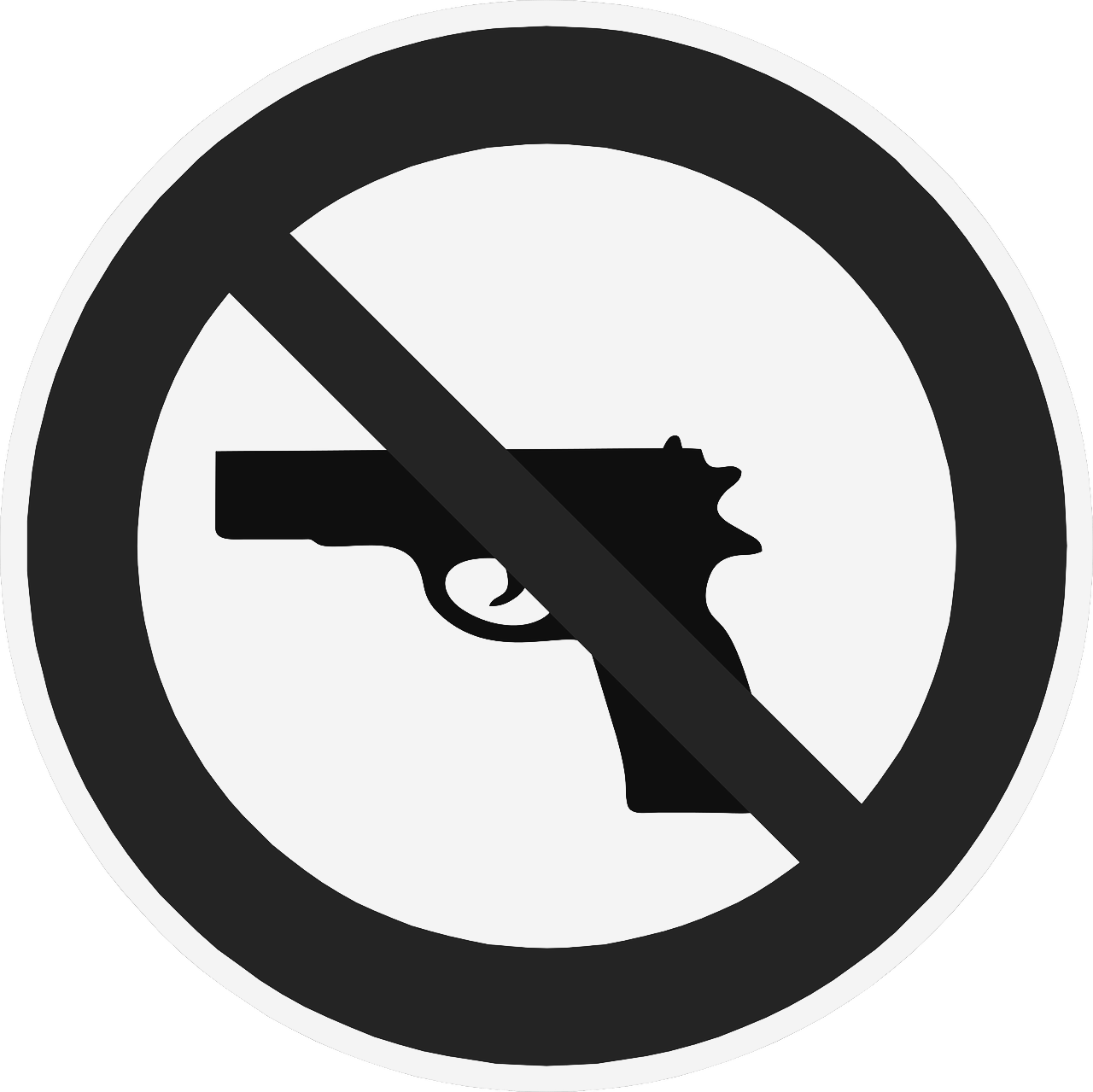Prohibited Possessor Gun Black And White 1283412 1280 - Charing Cross Tube Station (1280x1279)