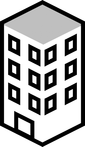 Church Building Clipart Black And White Building White - Building Clipart Transparent Background (335x576)