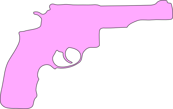 Pink Pistol Clip Art - Pink Gun No Background (600x378)