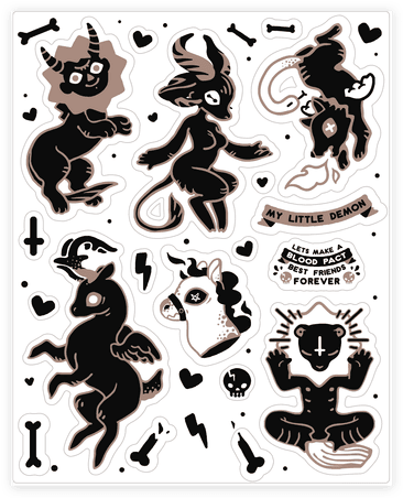 My Little Demon - Demons Stickers (484x484)