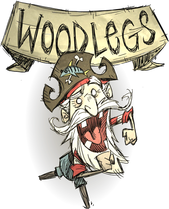 Woodlegs - Don T Starve Shipwrecked Characters (555x696)