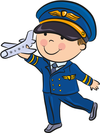 Clipart Çocuk Pilot - Pilot Clipart Png (400x500)