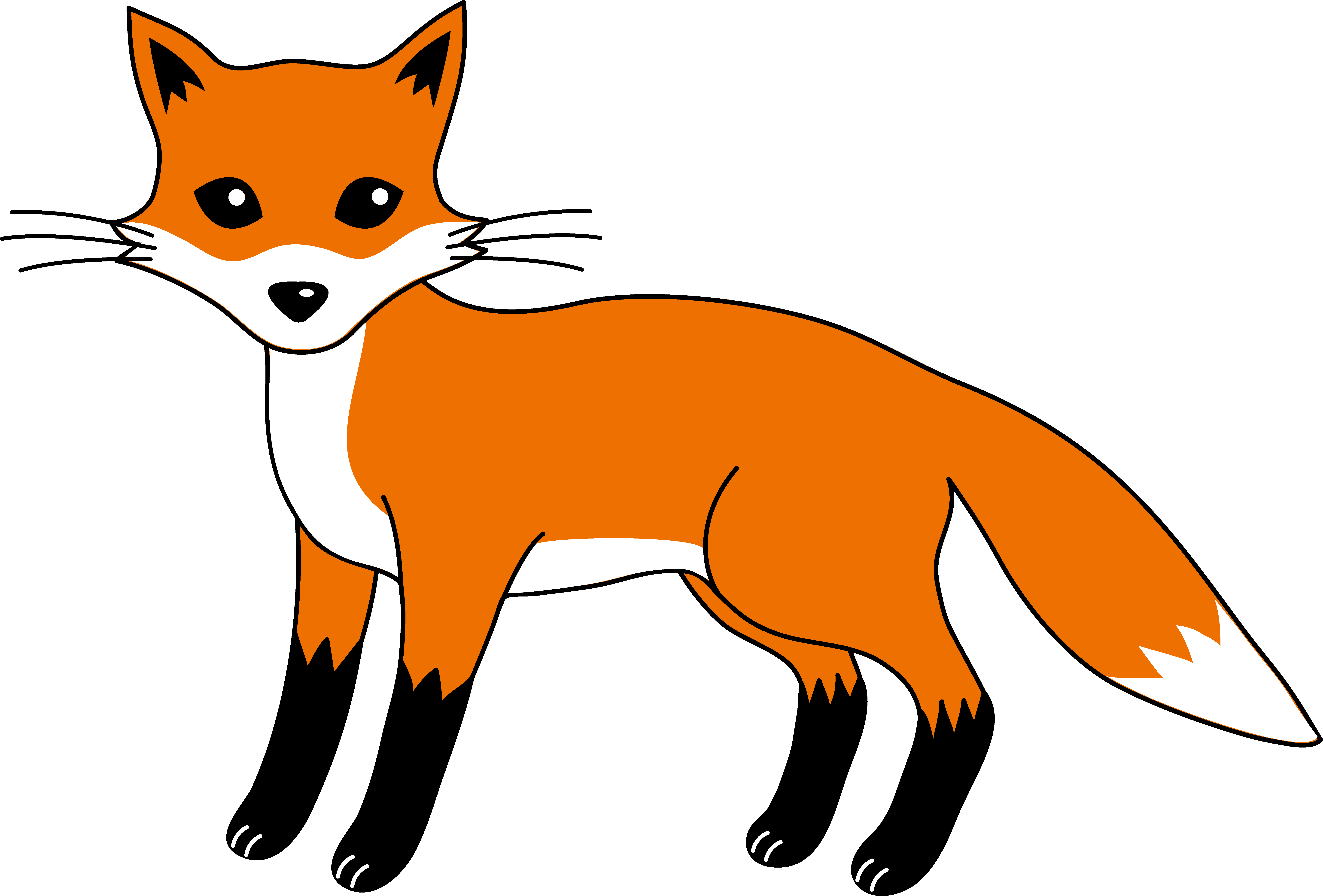 Png Fox Cartoon Transparent Fox Cartoon - Fox Clipart (8373x5672)