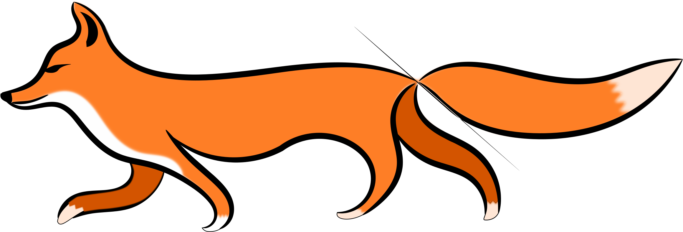 Download Png Image Report - Clipart Of A Fox (2400x1697)