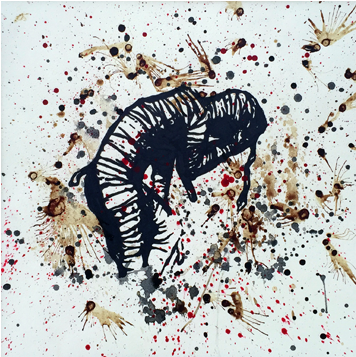 The Struggle Of Addiction Watercolor And Pen And Ink - Watercolor Painting (400x400)