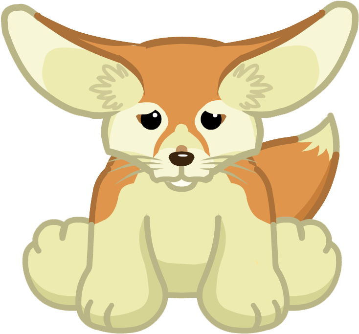 Painted Fox Clipartu200b - Fennec Fox (777x856)