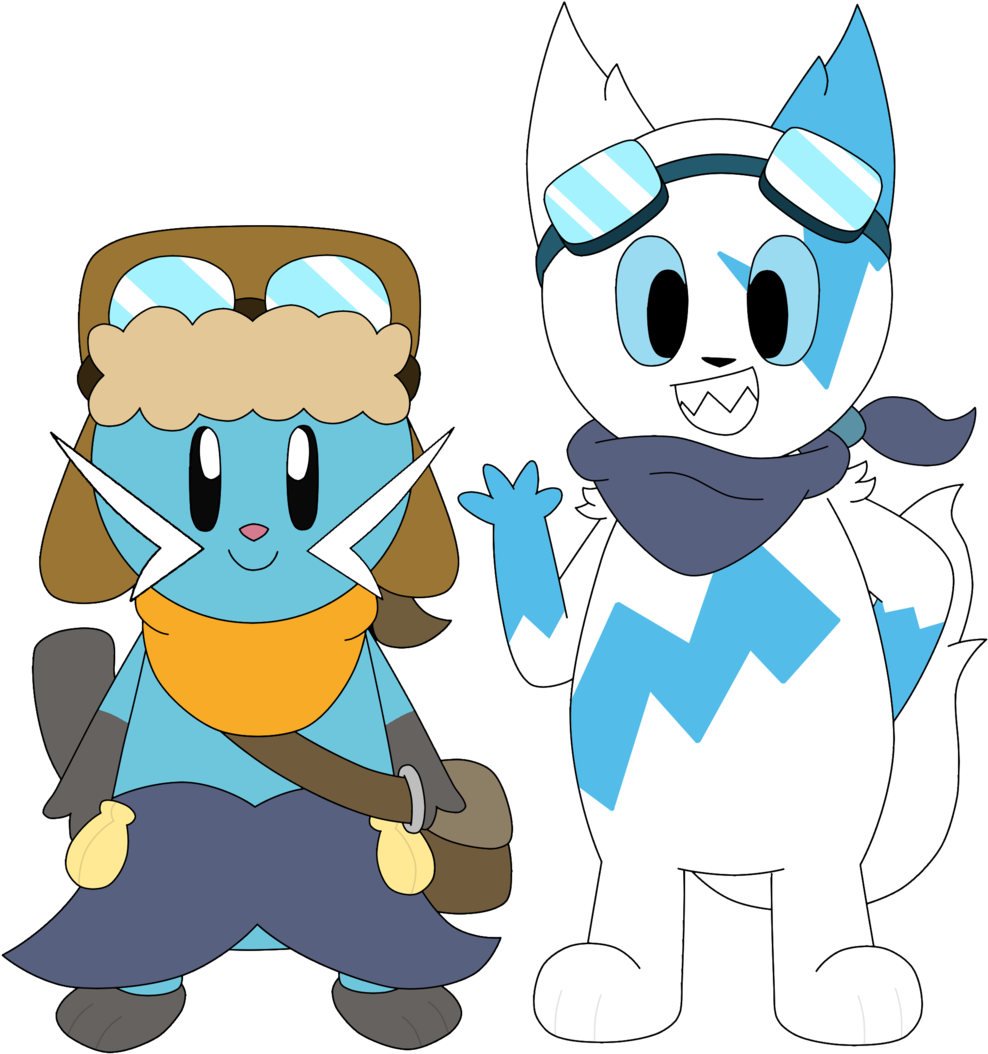 A Flying Type Dewott And A Co Pilot Zangoose By Lemwotter - Cartoon (1024x1078)