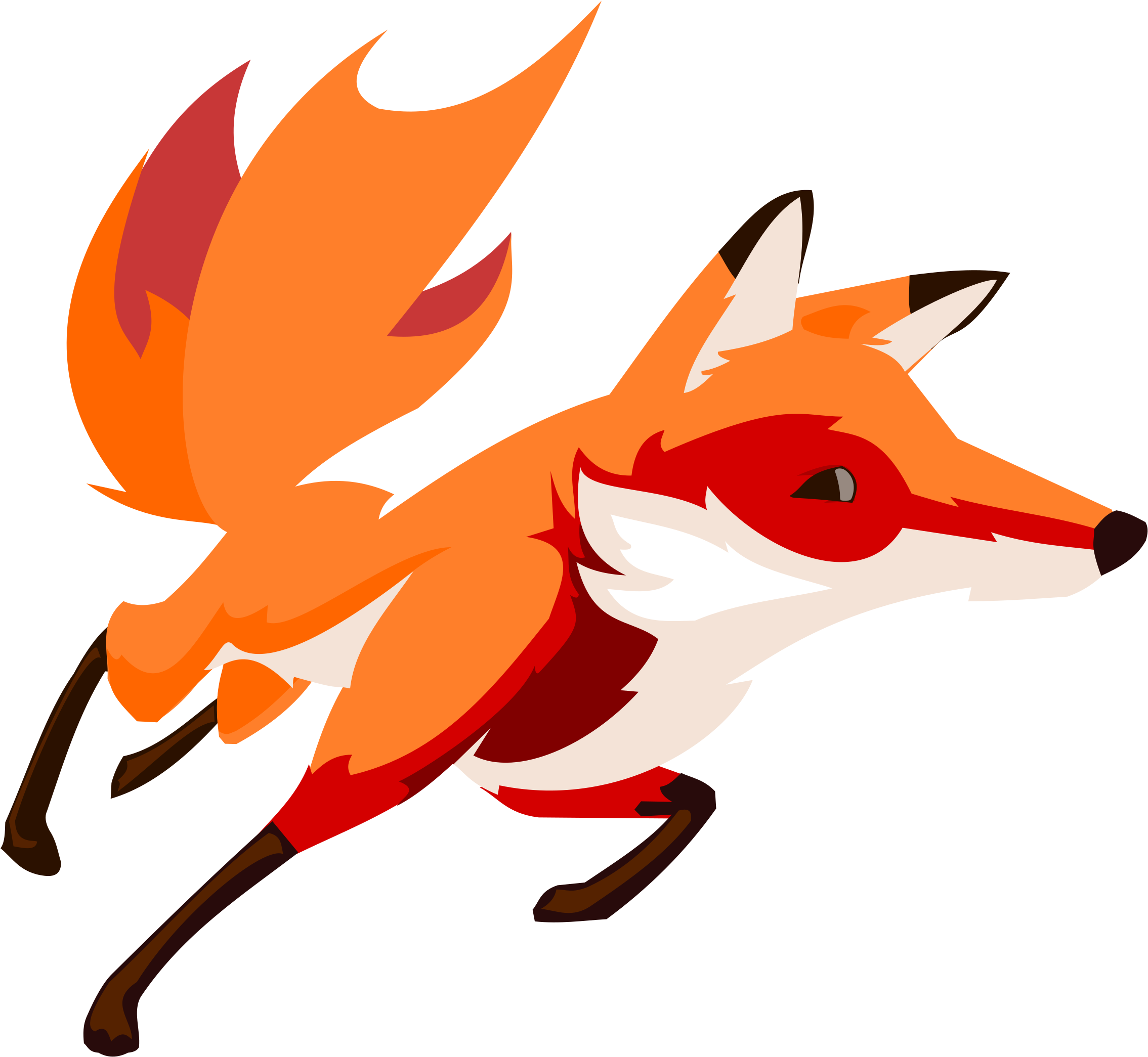 Red Fox Clipart 5, Buy Clip Art - Fox Running Cartoon Png (800x705)