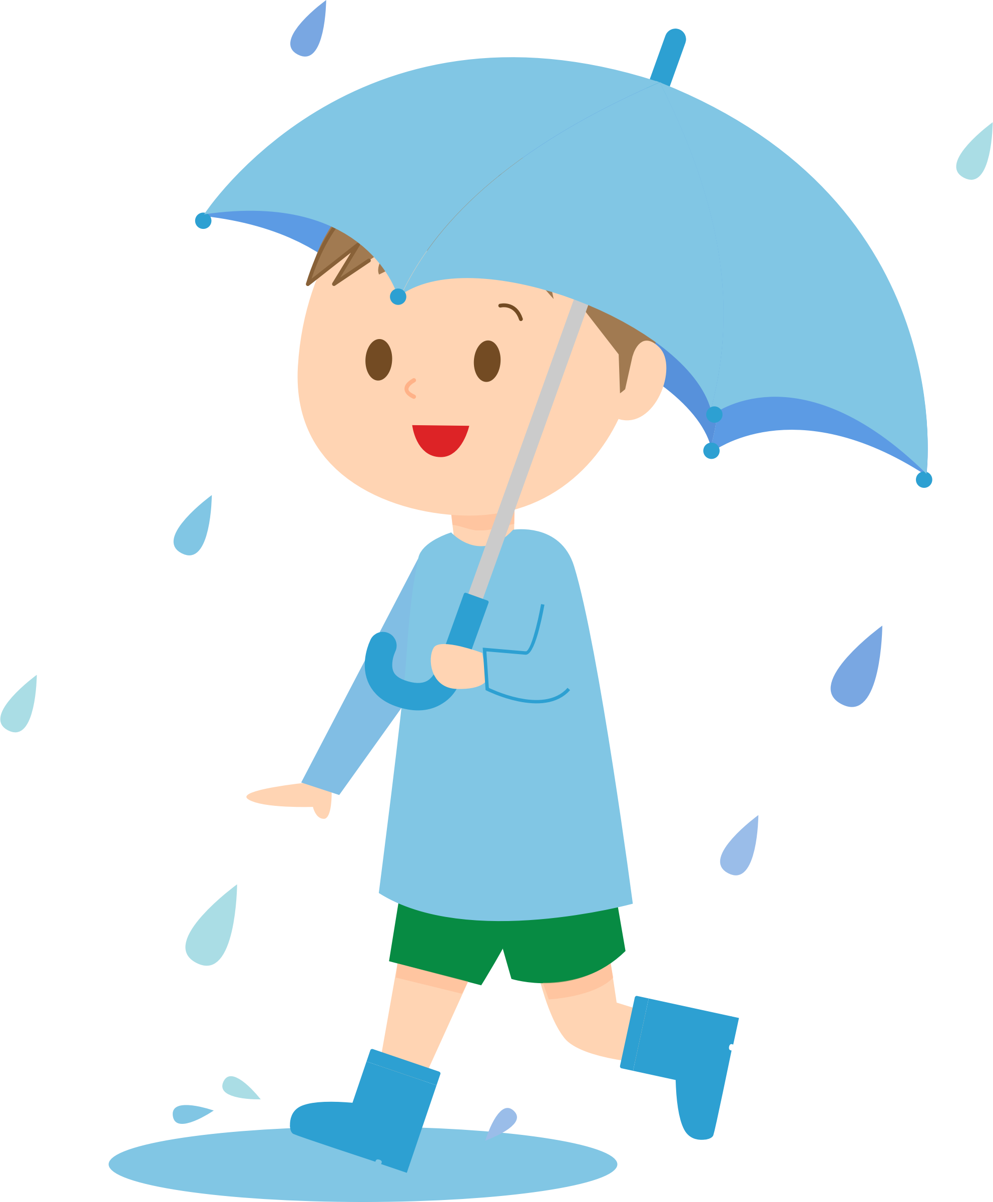 Related For Child With Umbrella Clipart - Rain Boots Clip Art (1984x2400)