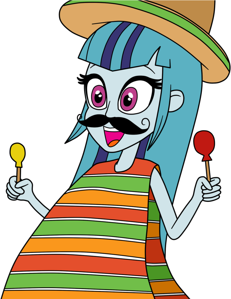 Eagc7, Clothes, Equestria Girls, Fake Moustache, Female, - Mexico City (968x1024)
