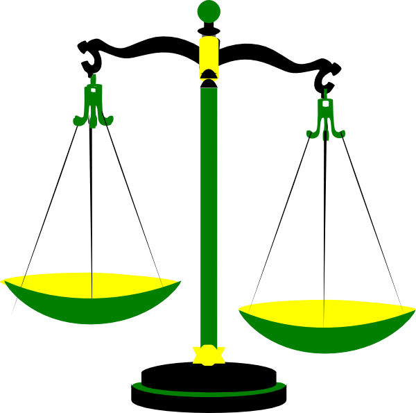 Scales Of Justice Clip Art (600x595)