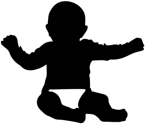 Baby Giving Hug Silhouette Transparent Png - Silhueta De Bebê Png (512x512)