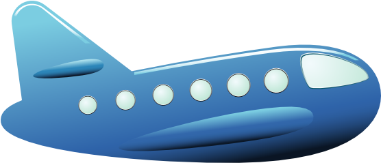 Free To Use Public Domain Airplane Clip Art - Blue Aeroplane Clipart (555x268)