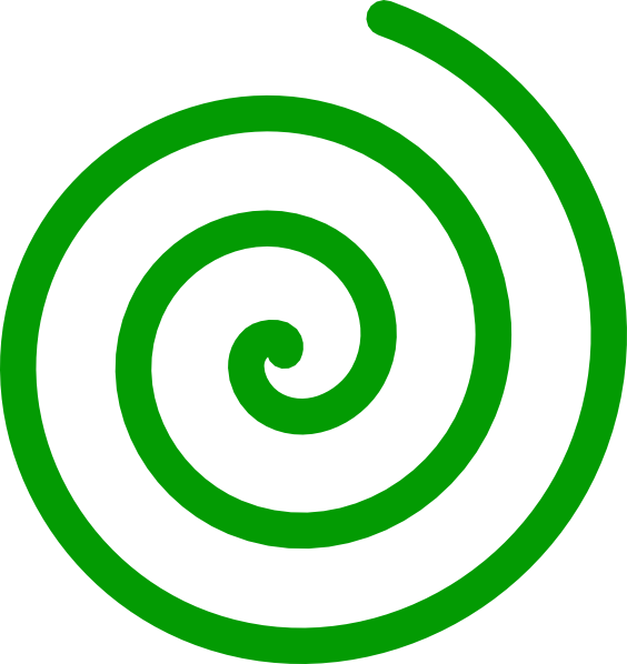 Spiral Green Clip Art At Clker - Green Spiral Png (564x598)