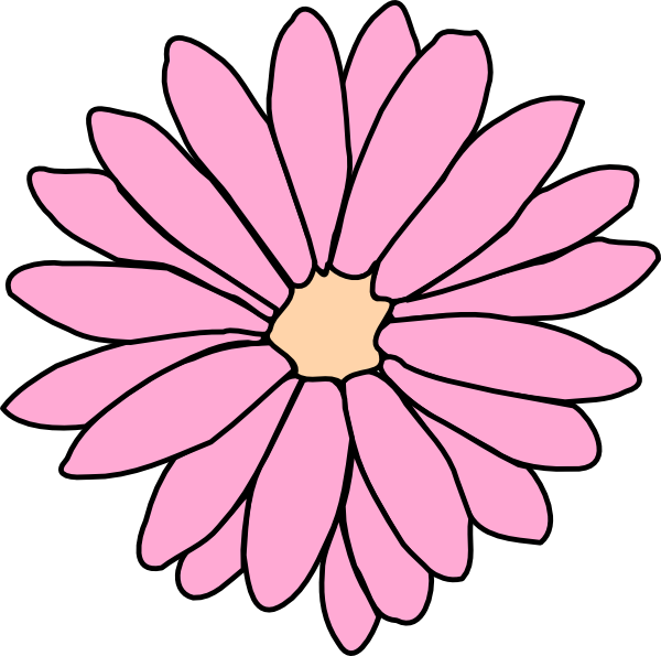 Orange Flower Clip Art Vector Online Royalty Free & - Printable Pictures For Get Well Cards (600x595)