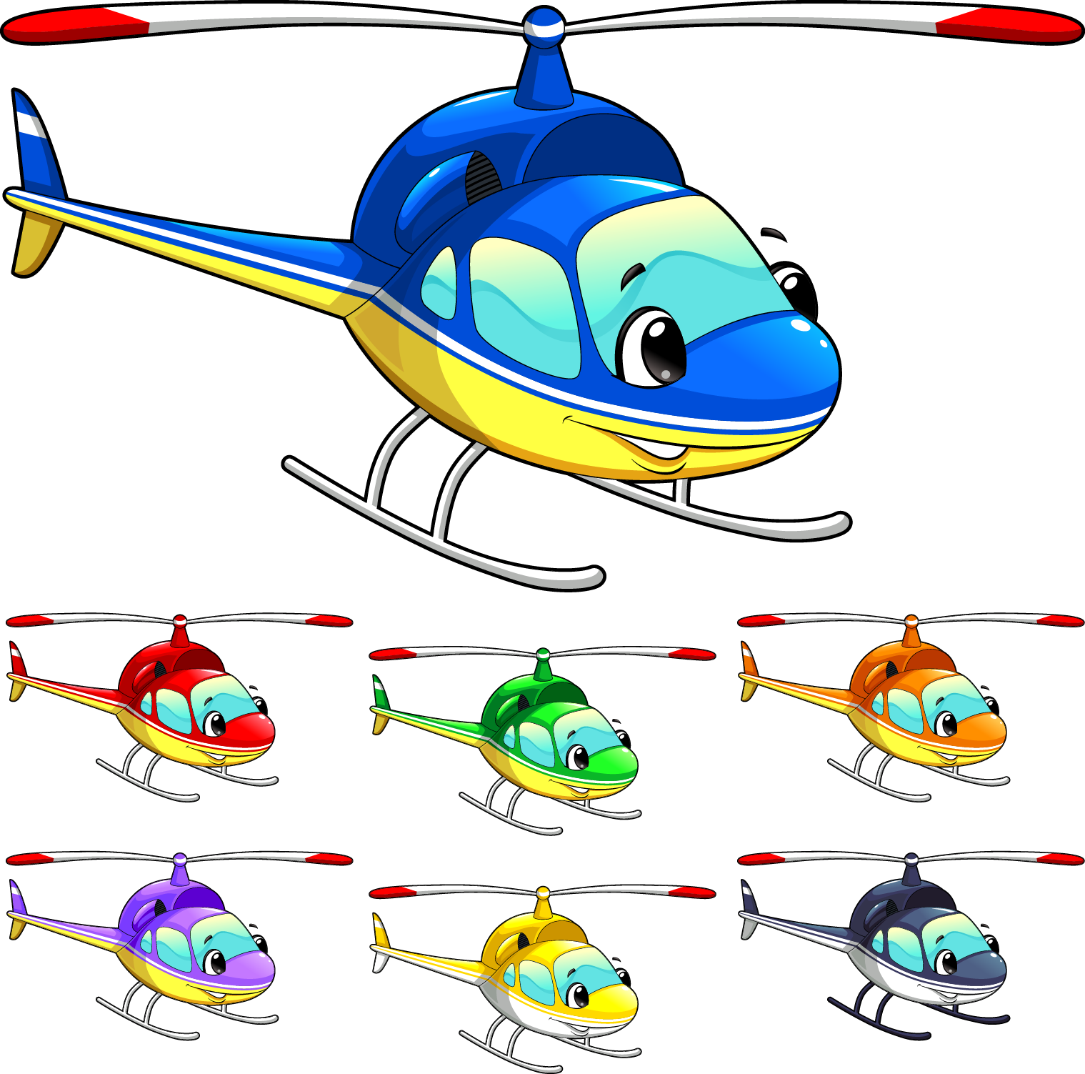 Helicopter Airplane Aircraft Cartoon - Helicopter Airplane Aircraft Cartoon (1519x1503)