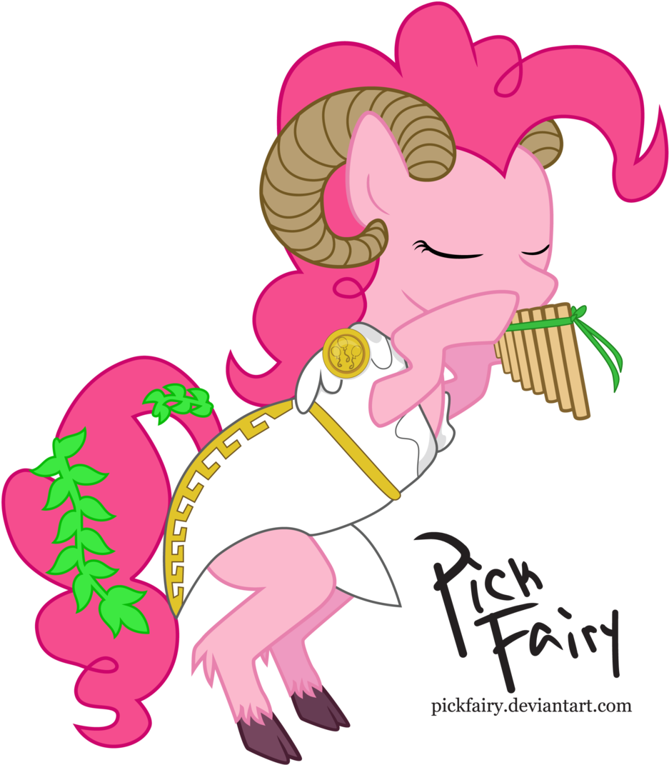 Pf's Greek Ponies~ Pinkie Pie Pan~ By Pickfairy - Illustration (1024x1118)