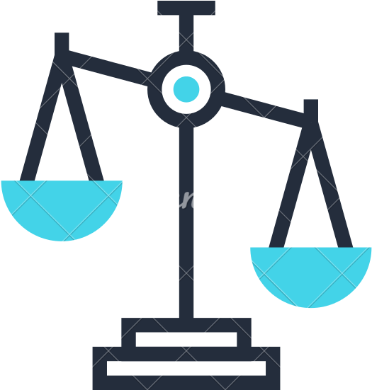 Doodle Style Tipped Unbalanced Scales Justice Stock - Weighing Scale (550x550)