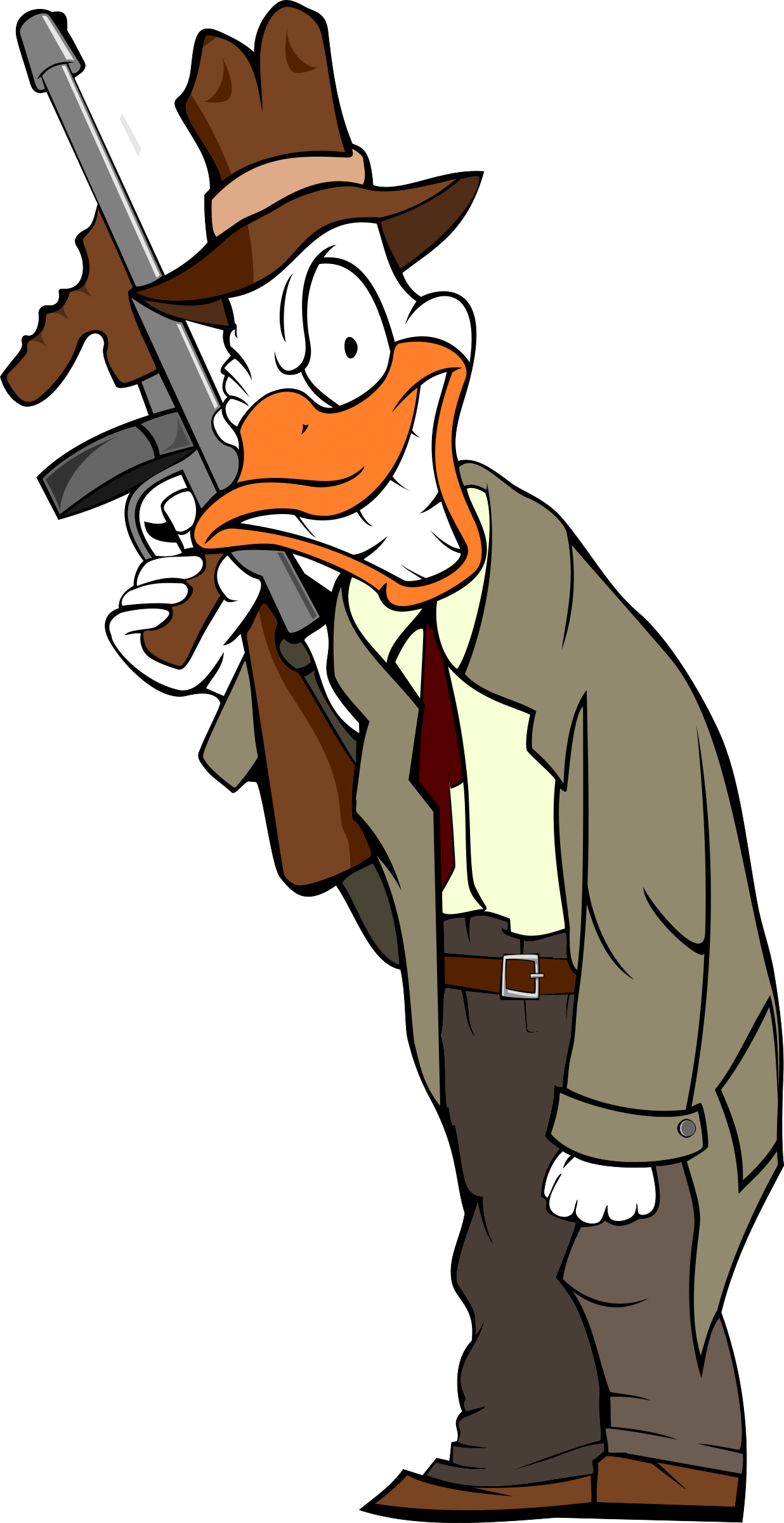 Gangster Crime Duck Vector Clipart - Gangster Png (1236x2400)