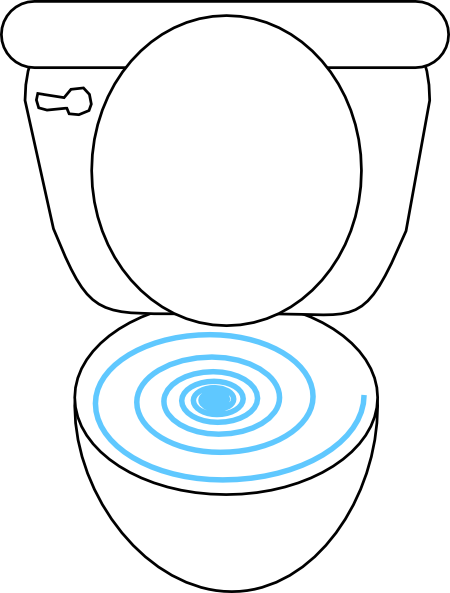 Science Scale Clipart - Easy To Draw Cartoon Toilet (450x593)