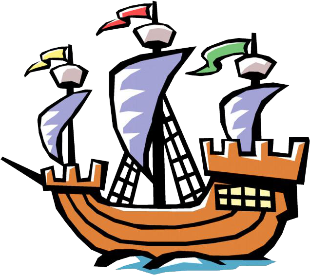 Sailing Ship Clipart Labor Day - Columbus Clipart (640x573)