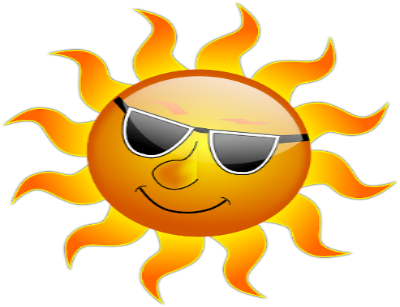 School Closings Due To Heat - Sun Clipart (400x307)