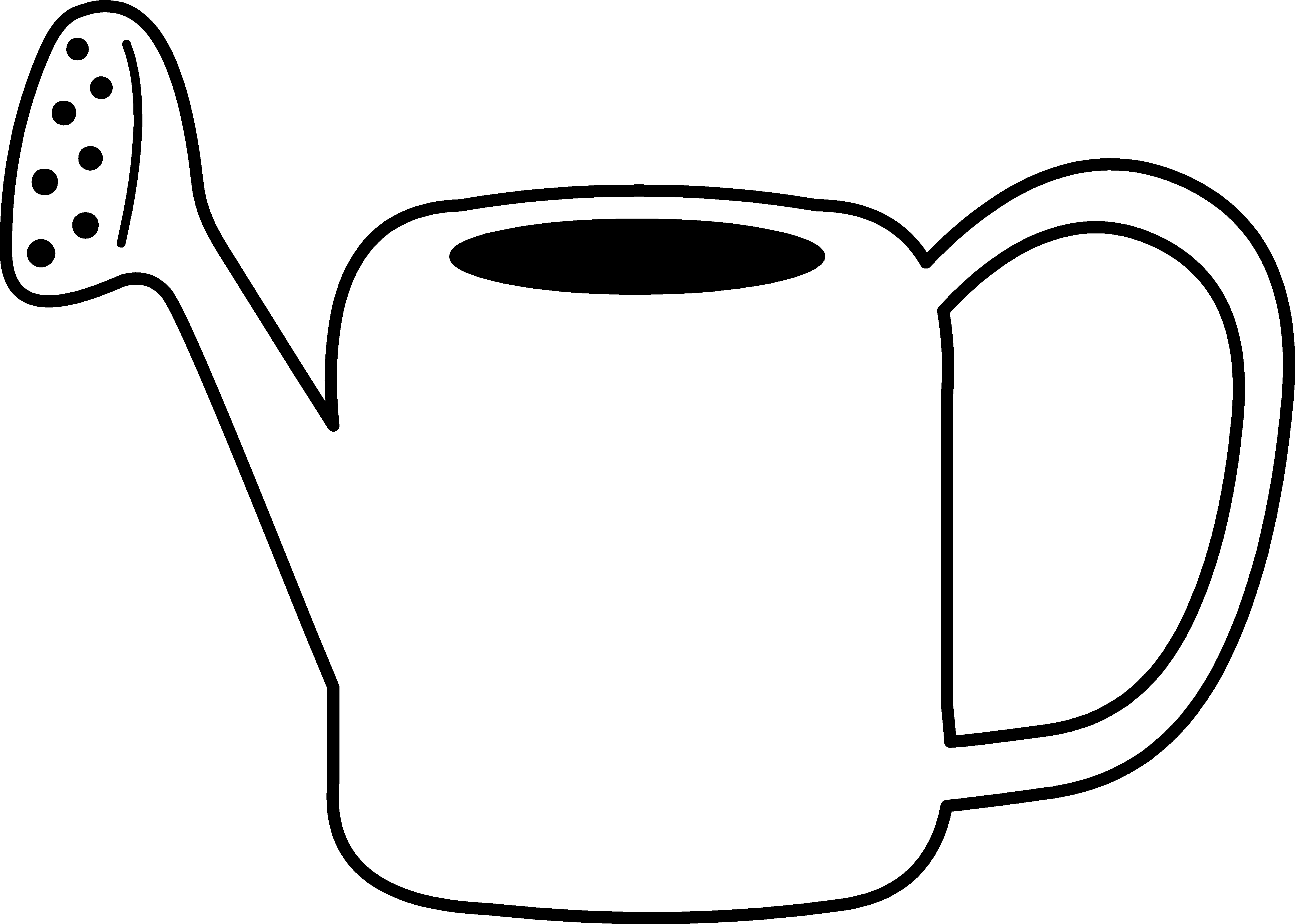 Can - White Watering Can Clip Art (4883x3483)