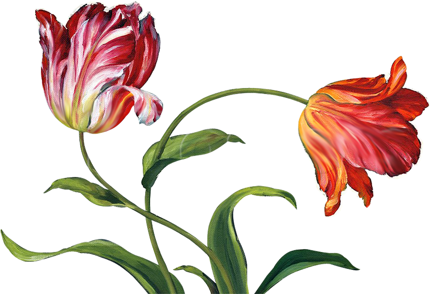 Yüksek Çözünürlüklü Dekupaj Resimleri,sanatsal Dekupaj - Flowers Paintings Png (1600x1139)