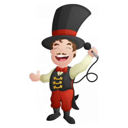 Stickers Cirque Mr Loyal - Cartoon (448x448)