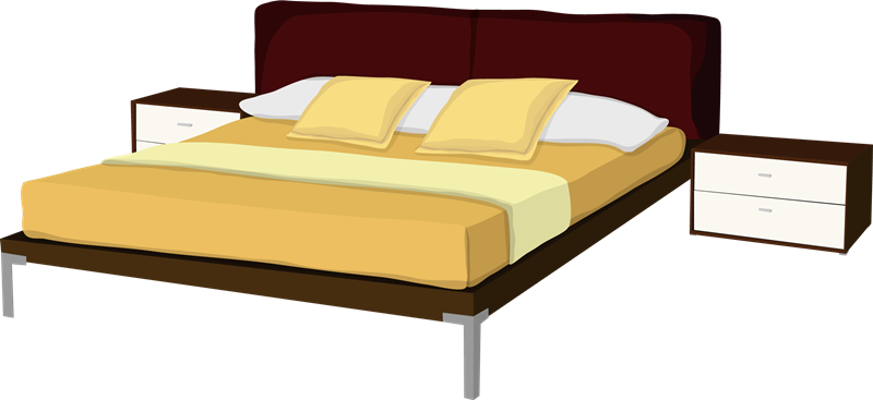 Móveis E Objetos Da Casa - Кровать Пнг (800x367)