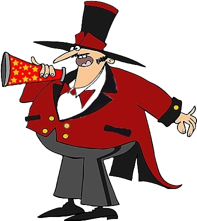 The Tale Of The Terrible Toupe Tornado That Tore Through - Megaphone (400x448)