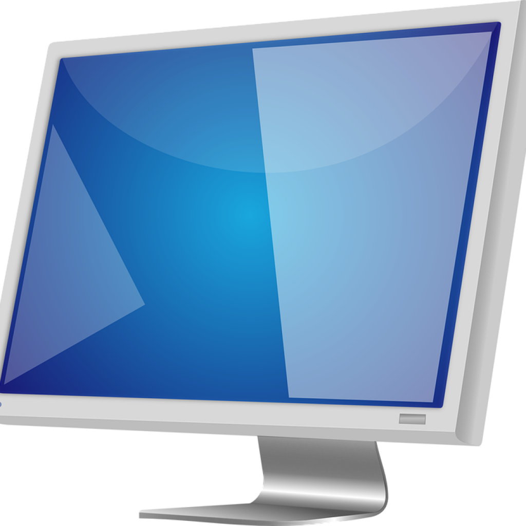 Computer Monitor Clipart Lcd Monitor Screen Free Vector - Stiforp (1024x1024)