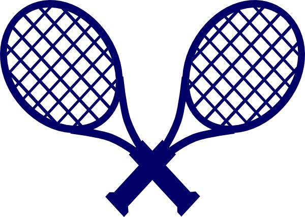 Pink Tennis Racket Clipart - Blue Tennis Racket Clip Art (600x427)