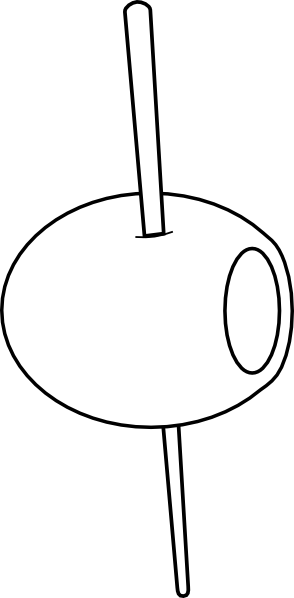 Olive On Toothpick Clipart (294x598)