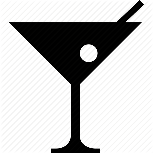 Alcohol, Cocktail, Glass, Martini, Martini Glass, Olive - Cocktail Glass Vector Png (512x512)