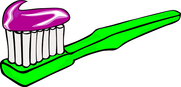 Large Toothbrush And Toothpaste Clipart - Toothbrush Png (600x289)