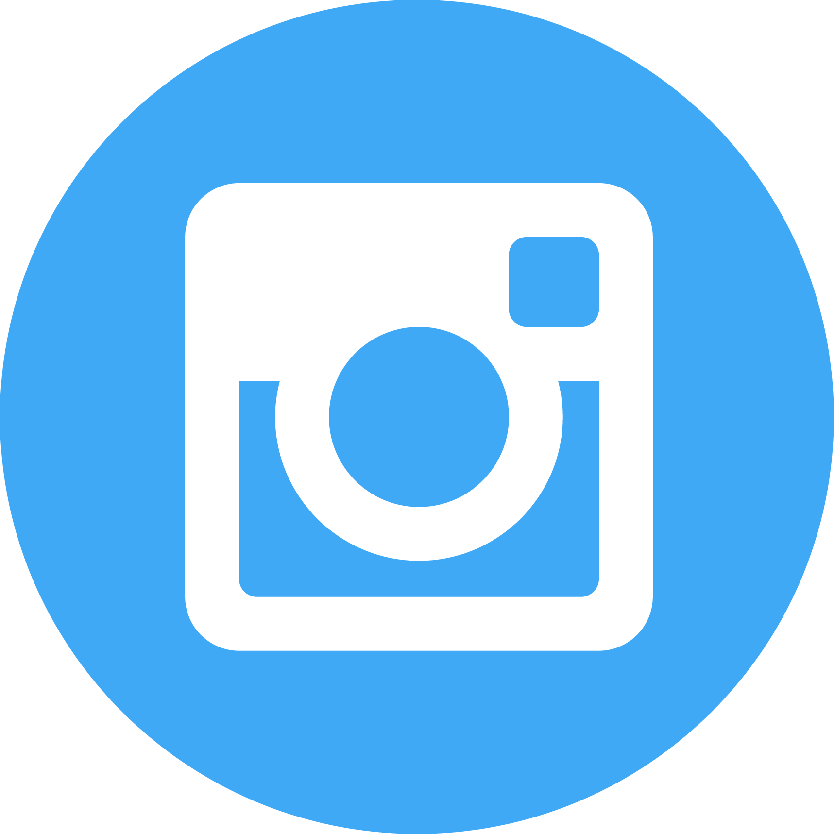 Instagram, Rounded Icon Free Of Rounded Social Media - Instagram Logo Png Blue (1717x1717)