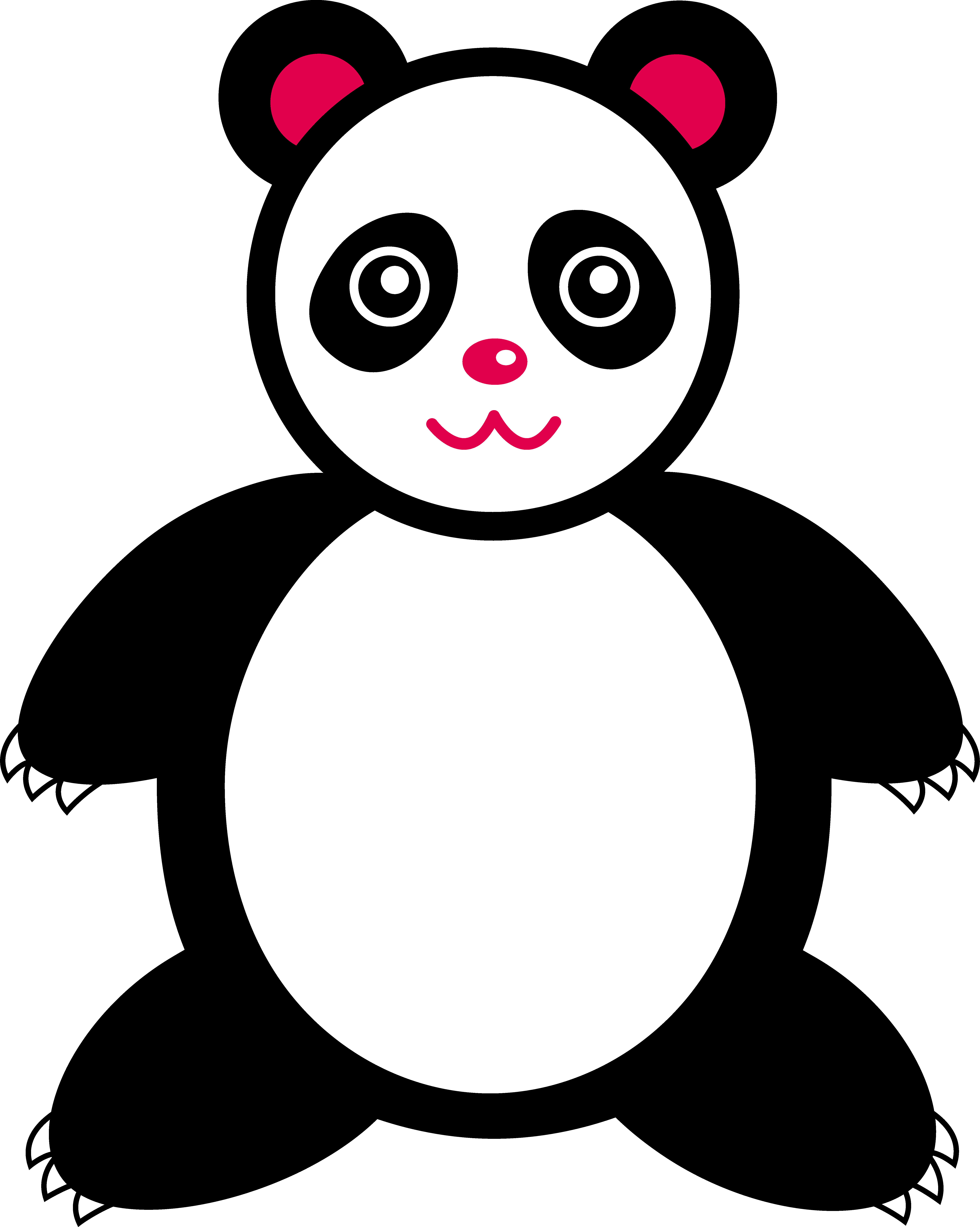 Cartoon Panda Bear Clipart Fun - Giant Panda (5992x7500)