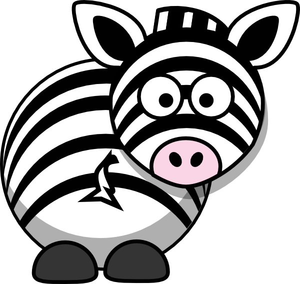 Zebra Clip Art - Cartoon Zebra (600x568)