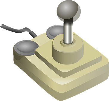 Joystick, White, Game Controller - Joystick Clip Art (366x340)