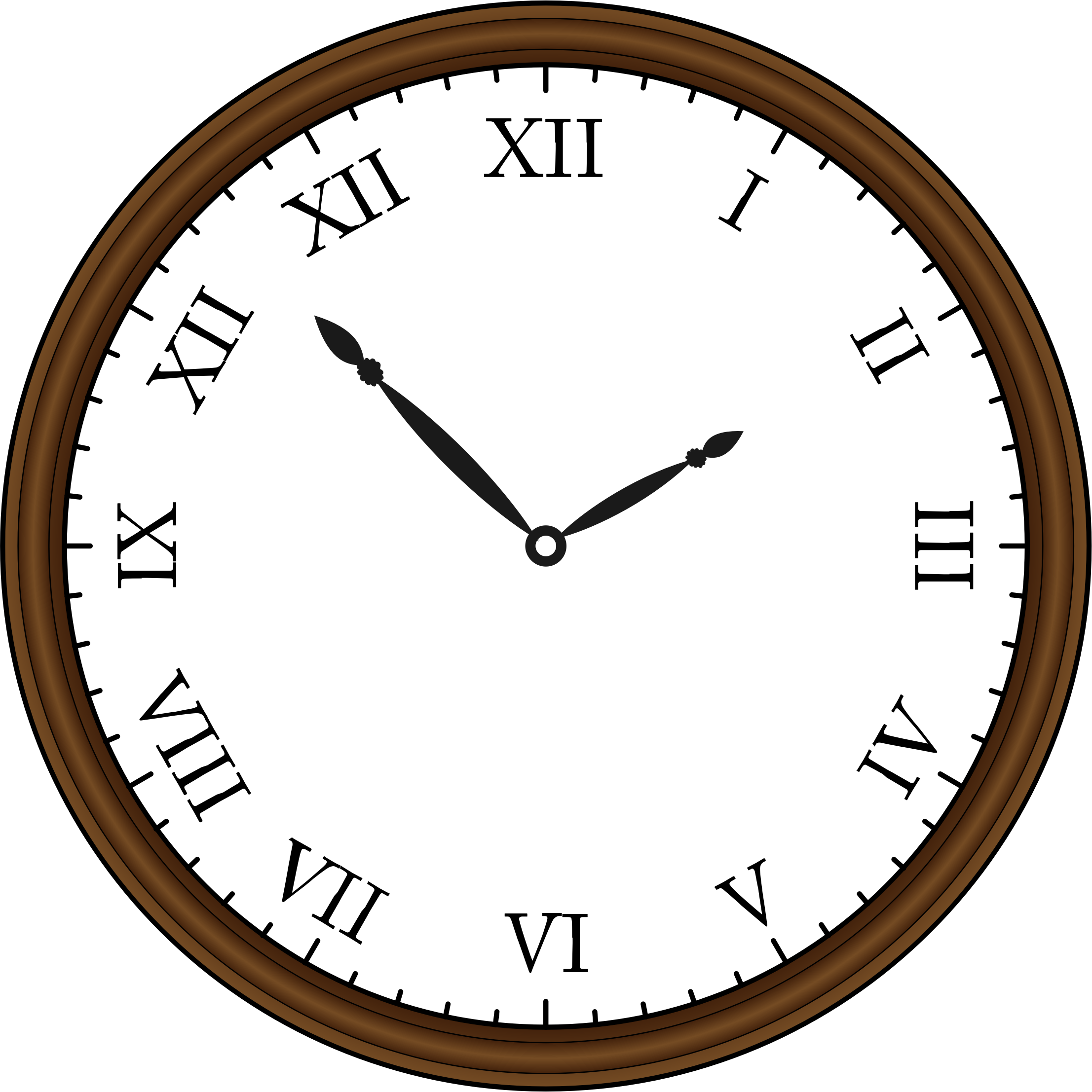 Retro Clock - Old Fashioned Clock Png (2213x2214)