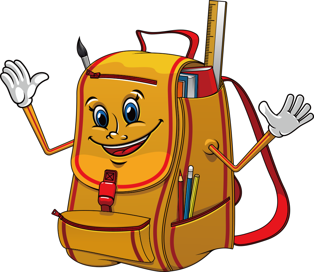Backpack School Ruler Education - Vector Graphics (1000x866)