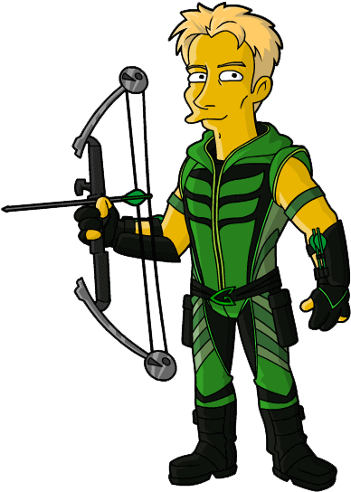 Superman Tv Smallville Green Arrow Oliver Quee By Elnenecool - Smallville Simpsons (404x556)