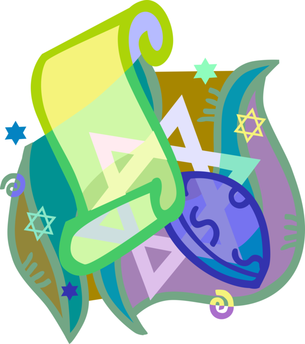 Vector Illustration Of Jewish Kippah Kip Yarmulke Cap - Hanukkah Lullabies For Your Baby (622x700)