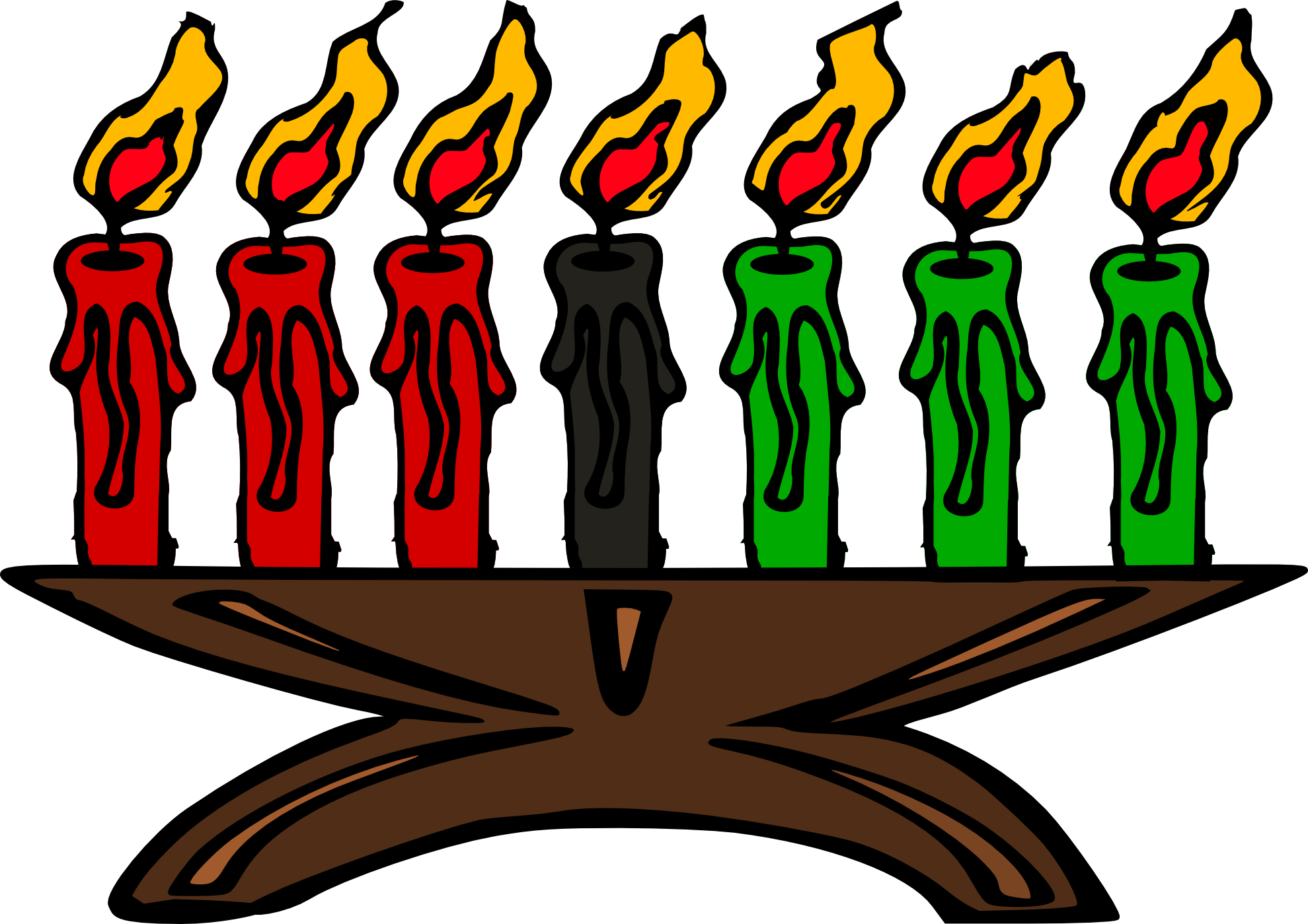 Kwanzaa Candles Kinara Coloring Book Colouring Black - Kwanzaa Candles (1979x1399)