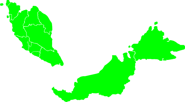 Malaysia Map Vector Png (600x332)