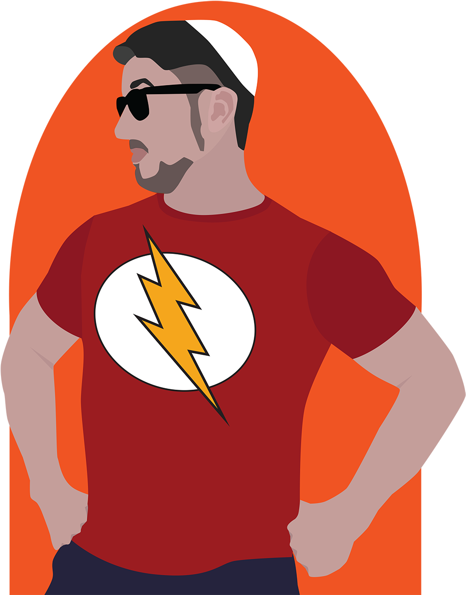 Derek Leman Super Hero Minimalist Portrait - Illustration (1684x2048)