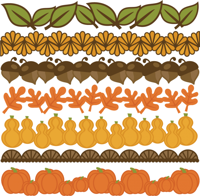 Thanksgiving Borders Set Svg Cut Files For Scrapbooking - Large Thanksgiving Clip Art (800x785)