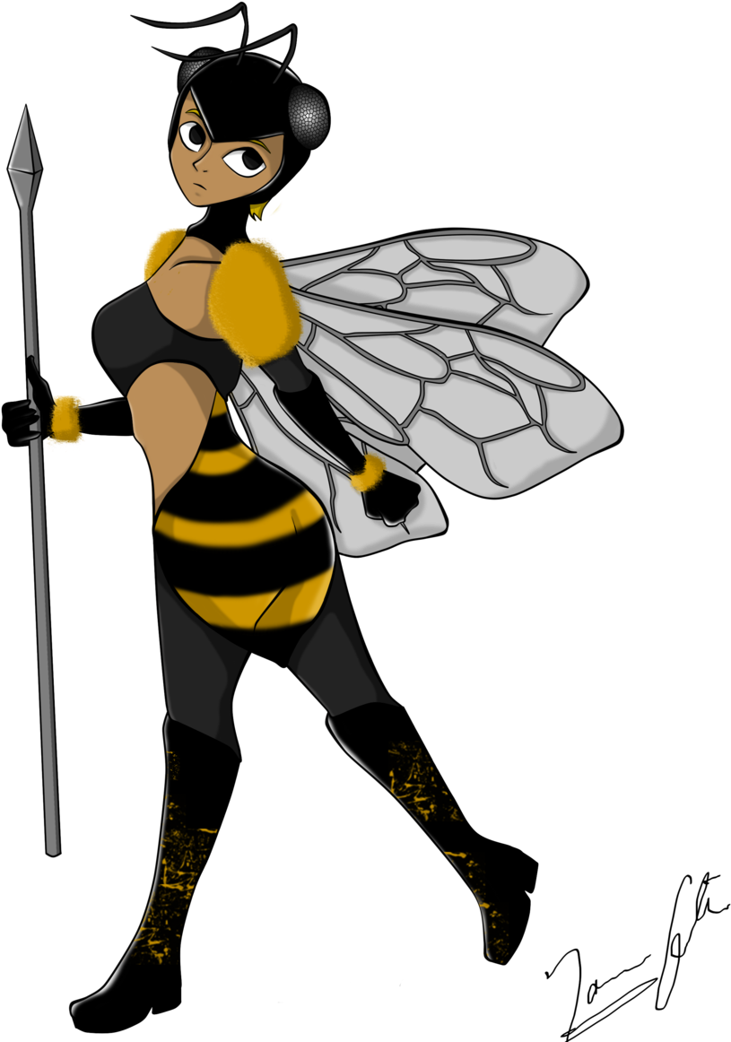 Worker Bee By Kissingcyanide Worker Bee By Kissingcyanide - Cartoon (900x1215)